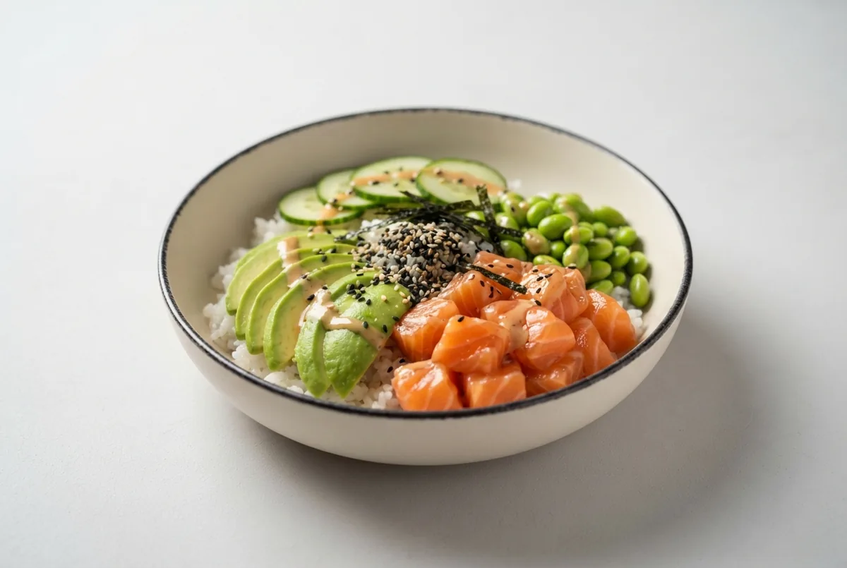 Bowl poke losos